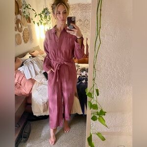 Nine West Dusty Rose Belted jumpsuit